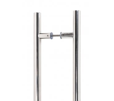 From The Anvil 50247 (Grade 316) - 1200mm - T Bar Handle (Back to Back PAIR) - Polished Stainless Steel