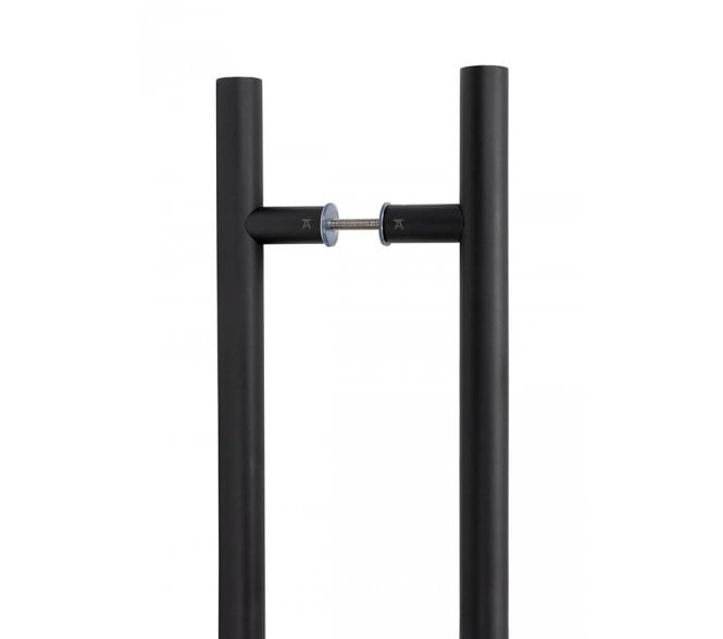 From the Anvil 50256 (Grade 316) - 600mm - T Bar Handle (Back to Back PAIR) - Matt Black
