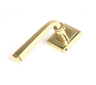From The Anvil 50603 Avon Lever on Rose Set (Square) - Unsprung - Polished Brass