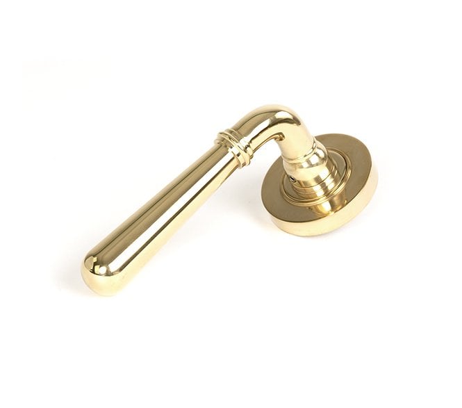 From The Anvil 50618 Newbury Lever on Rose Set (Plain) - Polished Brass