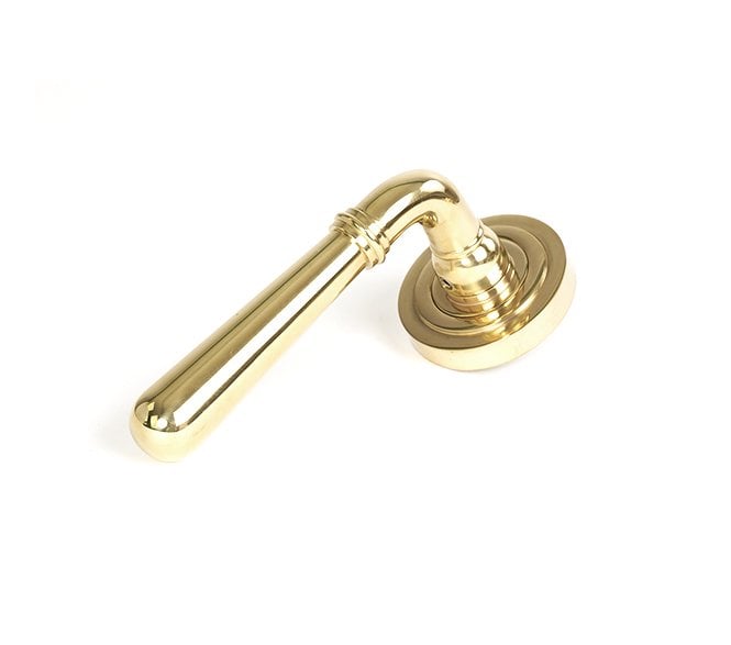 From The Anvil 50620 Newbury Lever on Rose Set (Art Deco) - Polished Brass