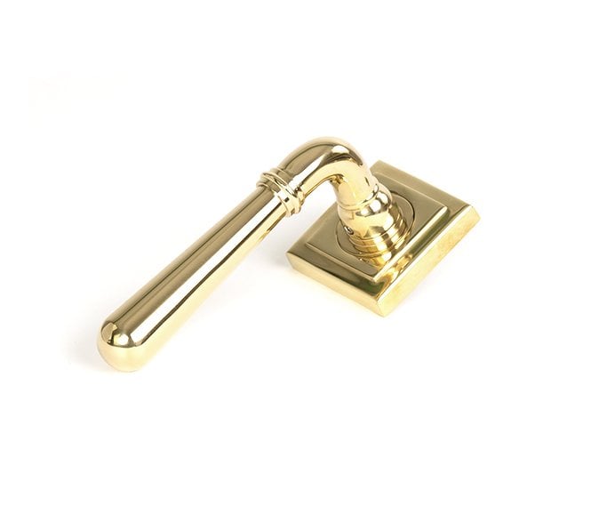 From The Anvil 50624 Newbury Lever on Rose Set (Square) - Polished Brass