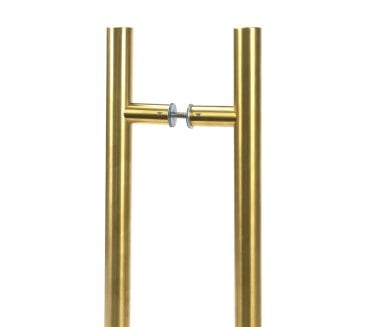 From The Anvil 50805 (Grade 316) - 900mm - T Bar Handle (Back to Back PAIR) - Aged Brass
