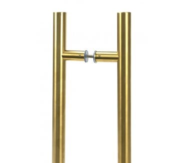 From The Anvil 50808 (Grade 316) - 1200mm - T Bar Handle (Back to Back PAIR) - Aged Brass