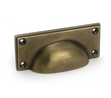 From The Anvil 50967 Art Deco Drawer Pull - Burnished Brass