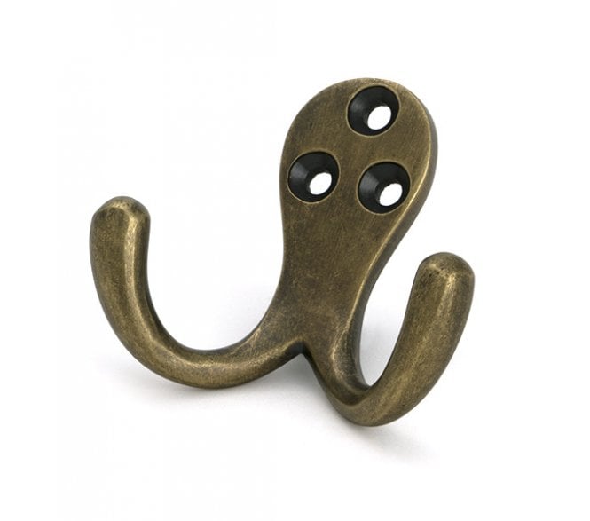 From The Anvil 51305 Celtic Double Robe Hook - Burnished Brass