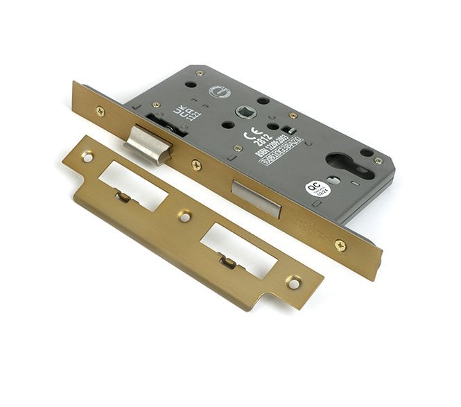 From The Anvil 51802 Euro Profile Din Lock - Satin Brass