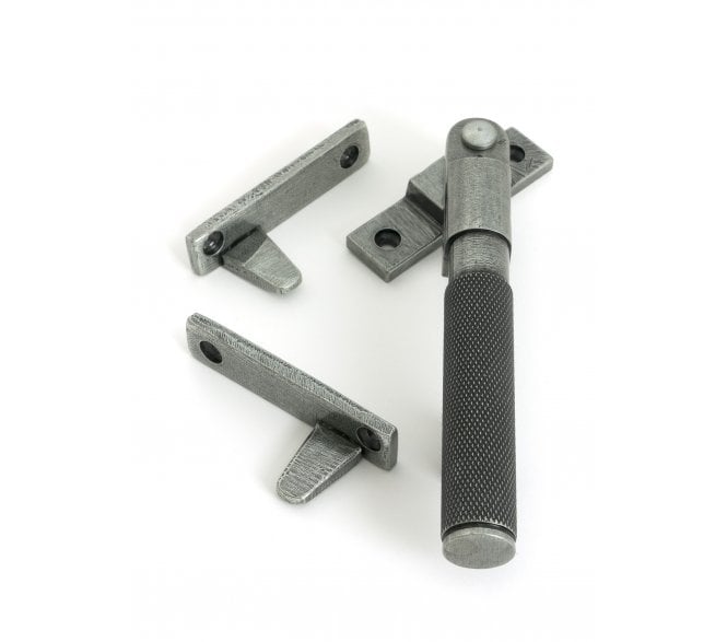 From The Anvil 51846 Brompton Knurled Night-Vent Window Fastener (Lockable) - Pewter