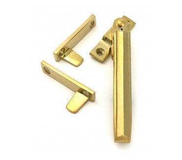 From The Anvil 51925 Art Deco Locking Night Vent Window Fastener - Polished Brass