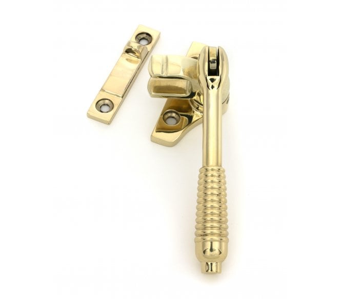 From The Anvil 51996 Night-Vent Locking Reeded Fastener (Steel Window) - Polished Brass