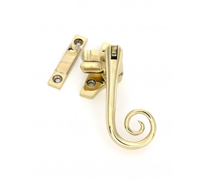 From The Anvil 52004 Night-Vent Locking Monkeytail Fastener (Steel Window) - Polished Brass