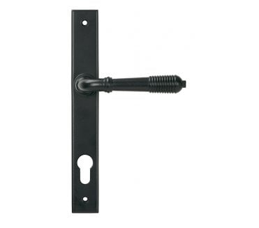 From The Anvil 52080 Reeded Multipoint Espag. Lock Set - Matt Black