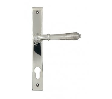 From The Anvil 52082 (Grade 316) Reeded Multipoint Espag. Lock Set - Polished Stainless Steel