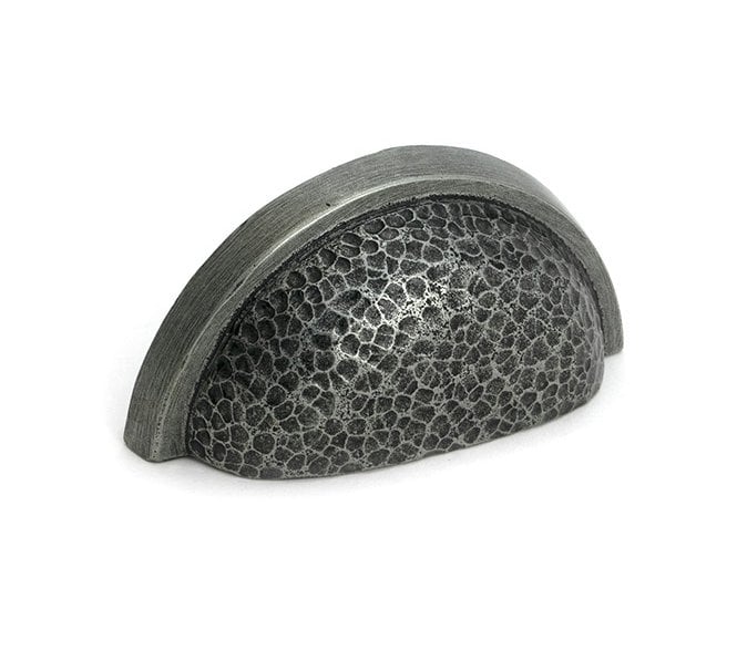 From The Anvil 52159 Hammered Regency Drawer Pull - Pewter