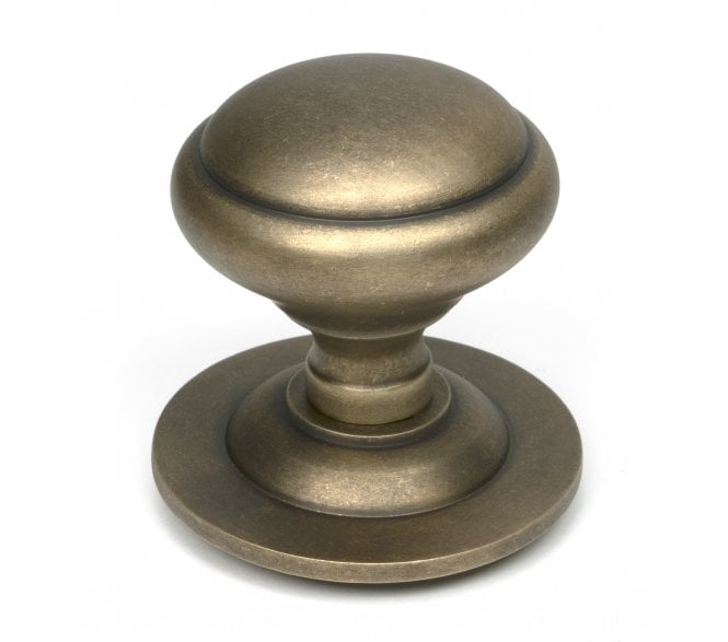 From The Anvil 52162 Round Centre Door Knob - Burnished Brass