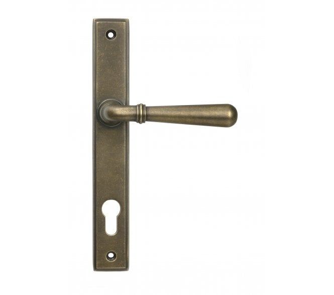 From The Anvil 52285 Newbury Slimline Lever Espag. Lock Set - Burnished Brass
