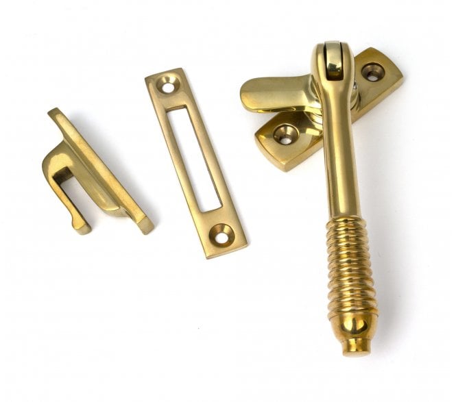 From The Anvil 52317 Locking Reeded Fastener - Polished Brass