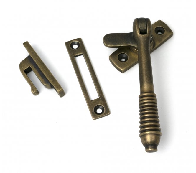 From The Anvil 52318 Locking Reeded Fastener - Burnished Brass
