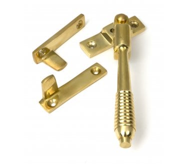 From The Anvil 52320 Night-Vent Locking Reeded Fastener - Polished Brass