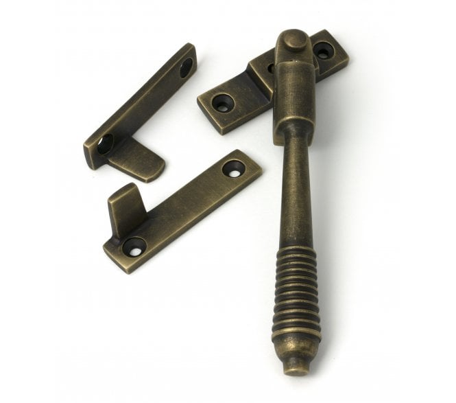 From The Anvil 52321 Night-Vent Locking Reeded Fastener - Burnished Brass