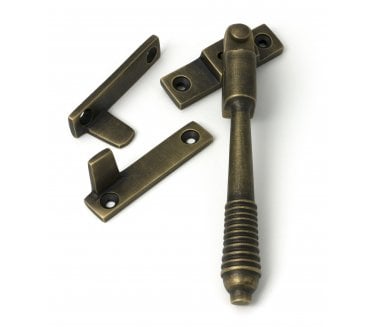 From The Anvil 52321 Night-Vent Locking Reeded Fastener - Burnished Brass