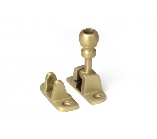 From The Anvil 52348 Satin Brass Mushroom Brighton Fastener (Radiused)
