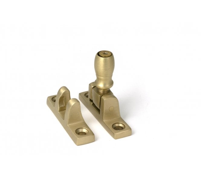 From The Anvil 52356 Satin Brass Mushroom Brighton Fastener - Narrow (Square)