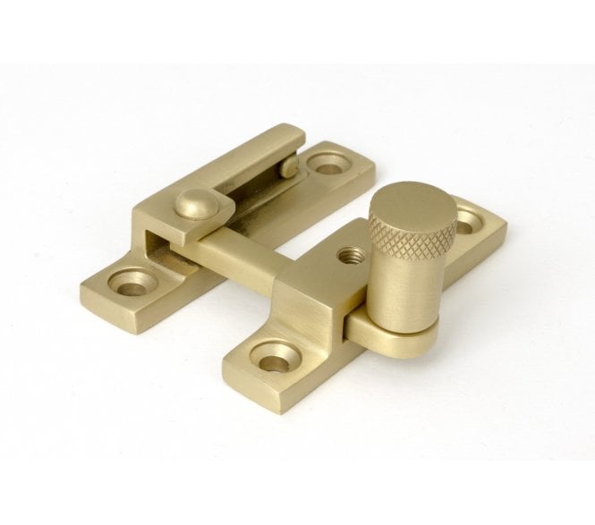From The Anvil 52361 Satin Brass Brompton Quadrant Fastener - Narrow
