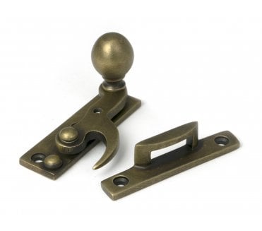 From The Anvil 52376 Burnished Brass Sash Window Hook Fastener