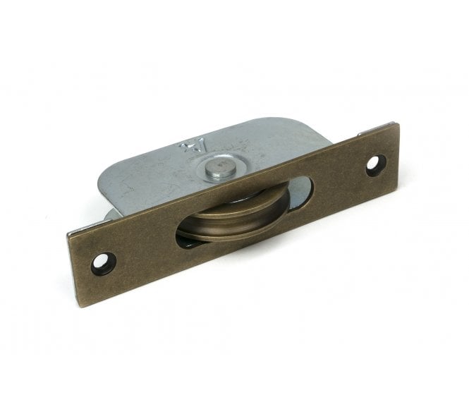 From The Anvil 52386 Square Ended Sash Window Pulley 75kg - Burnished Brass