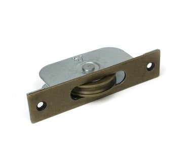 From The Anvil 52386 Square Ended Sash Window Pulley 75kg - Burnished Brass