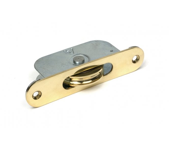 From The Anvil 52389 Sash Window Pulley 75kg (Radius) - Polished Brass