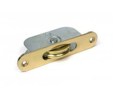 From The Anvil 52393 Sash Window Pulley 75kg (Radius) - Lacquered Brass