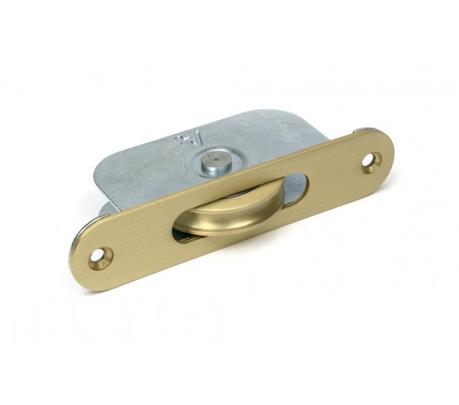 From The Anvil 52398 Sash Window Pulley 75kg (Radius) - Satin Brass