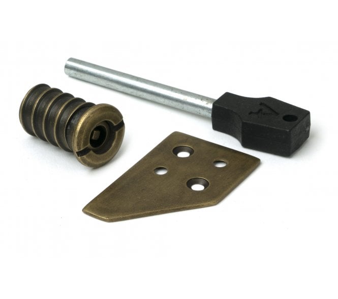 From The Anvil 52399 Burnished Brass Key-Flush Sash Window Stop