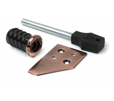 From The Anvil 52401 Polished Bronze Key-Flush Sash Window Stop