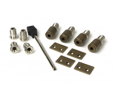 From The Anvil 52402 Burnished Brass Secure Stops (Pack of 4)