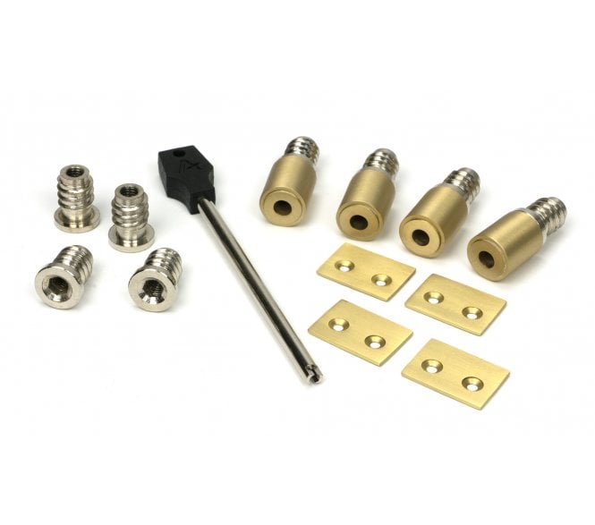 From The Anvil 52403 Satin Brass Secure Stops (Pack of 4)