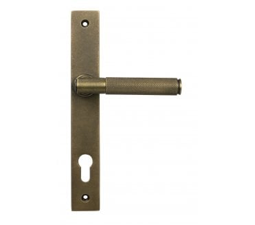 From The Anvil 52415 Burnished Brass Brompton Slimline Lever Espag. Lock Set