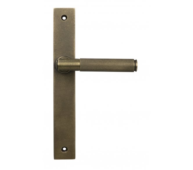 From The Anvil 52418 Brompton Slimline Lever Espag. Latch Set - Burnished Brass
