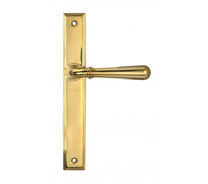 From The Anvil 52420 Newbury Slimline Lever Espag. Latch Set - Polished Brass