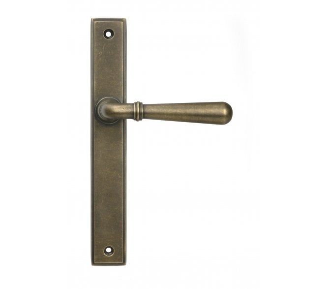From The Anvil 52421 Newbury Slimline Lever Espag. Latch Set - Burnished Brass