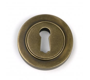 From The Anvil 52443 Standard Keyhole Escutcheon (Plain) - Burnished Brass