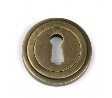 From The Anvil 52444 Burnished Brass Standard Keyhole Escutcheon (Art Deco) - Burnished Brass