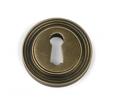 From The Anvil 52445 Standard Keyhole Escutcheon (Beehive) - Burnished Brass