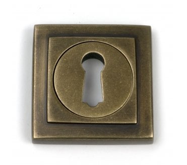 From The Anvil 52446 Standard Keyhole Escutcheon (Square) - Burnished Brass