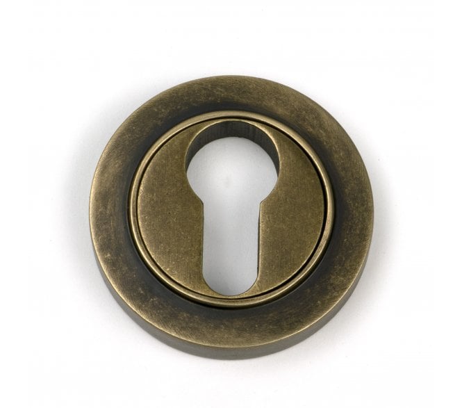 From The Anvil 52447 Euro Profile Escutcheon (Plain) - Burnished Brass
