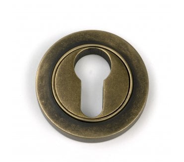From The Anvil 52447 Euro Profile Escutcheon (Plain) - Burnished Brass