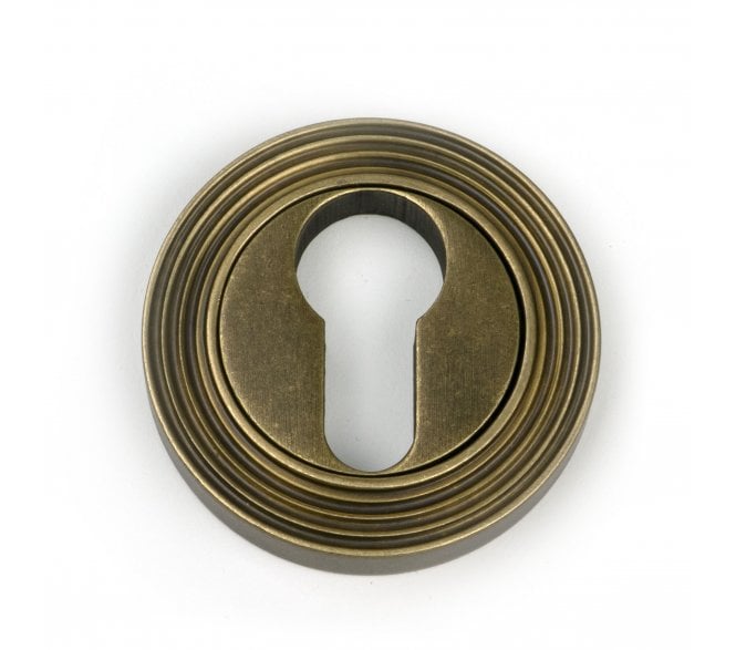 From The Anvil 52449 Euro Profile Escutcheon (Beehive) - Burnished Brass