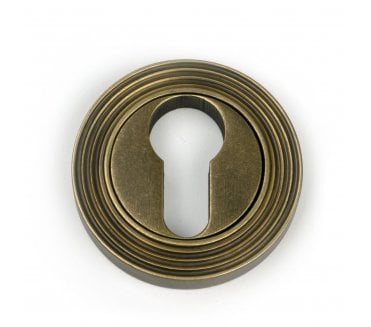 From The Anvil 52449 Euro Profile Escutcheon (Beehive) - Burnished Brass